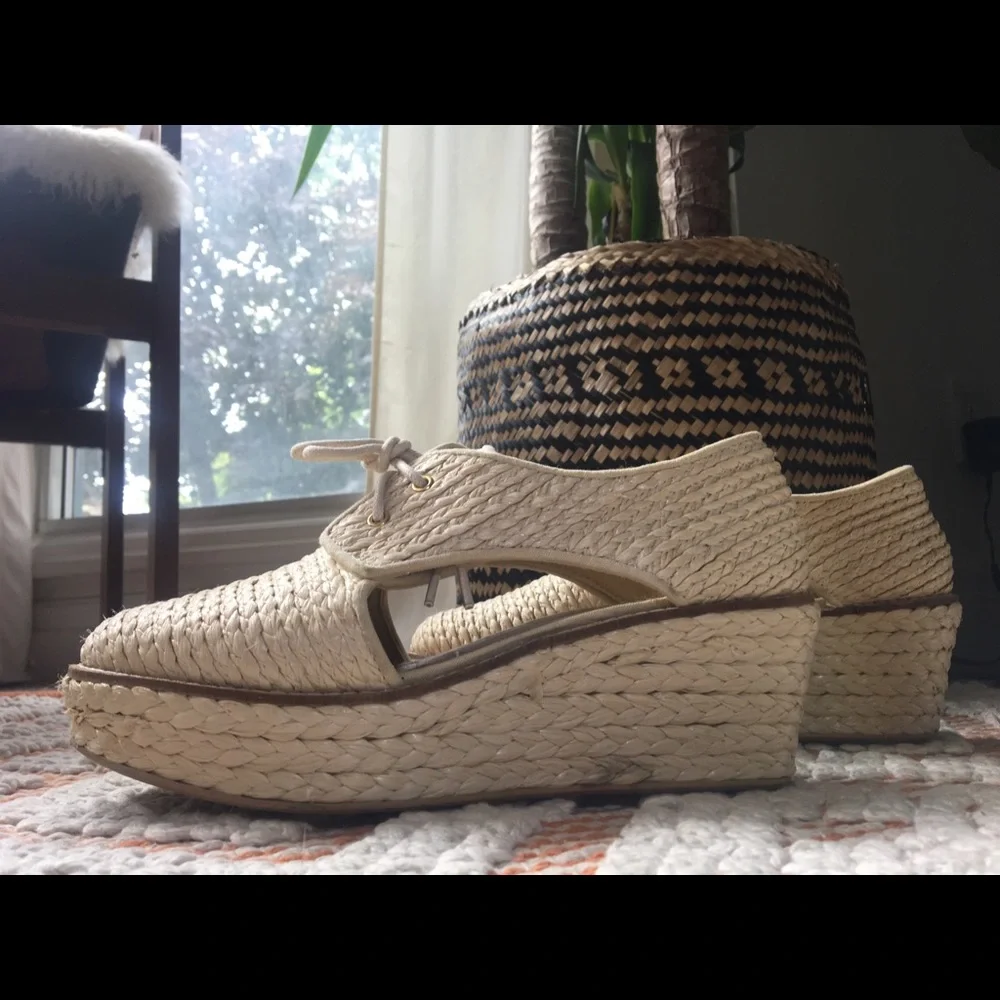 Shellys London Raffia Wedges - Picture 5 of 7